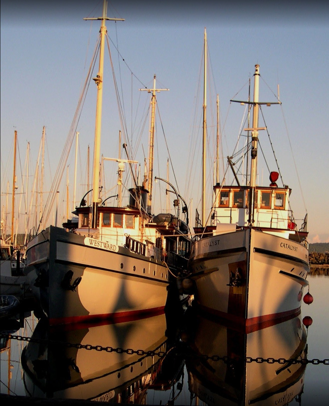 Catalyst and Westward in port together