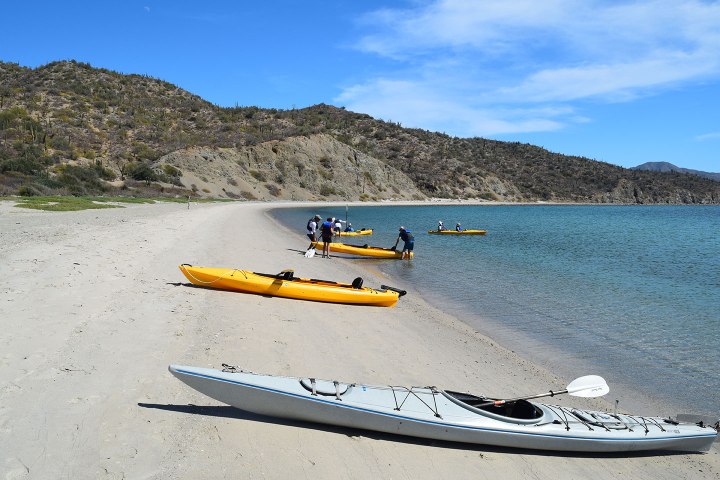 canoe on sand