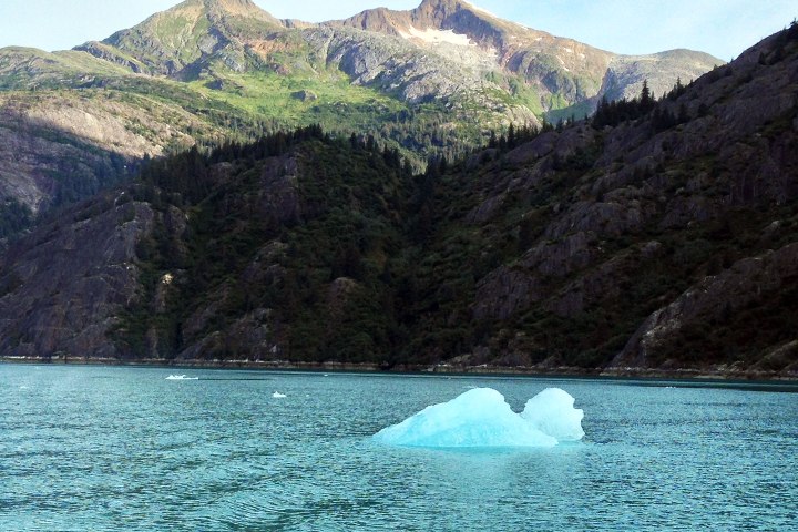 a glacier on the water