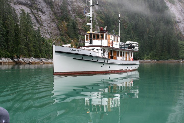 A boat on the ocean.