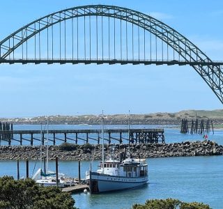 a bridge over a body of water