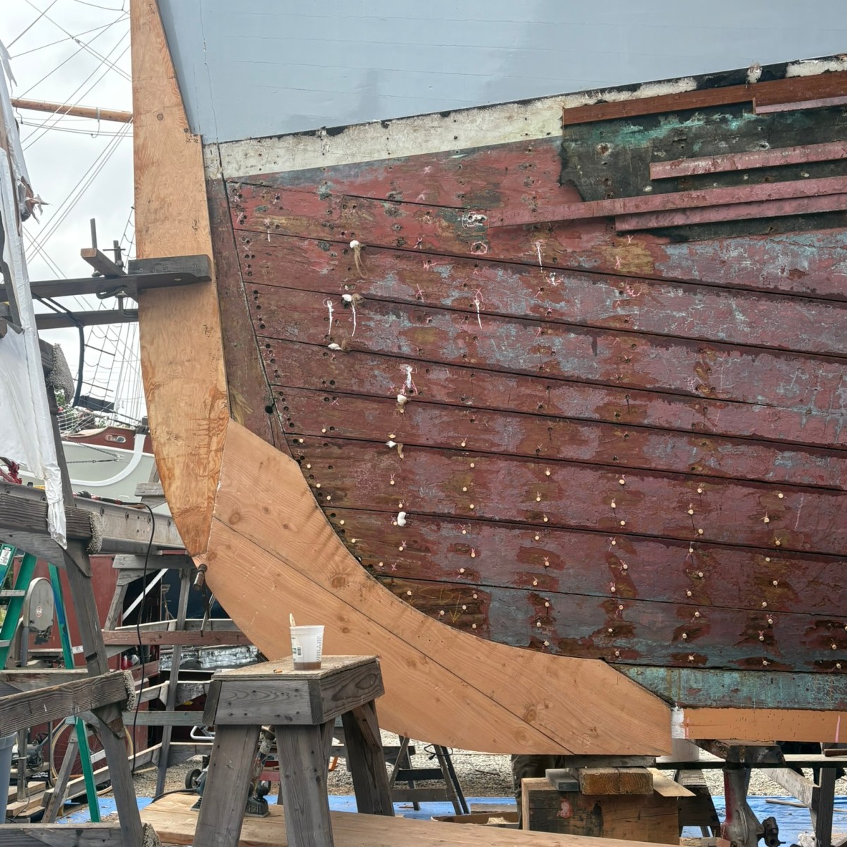 a close up of a brick building