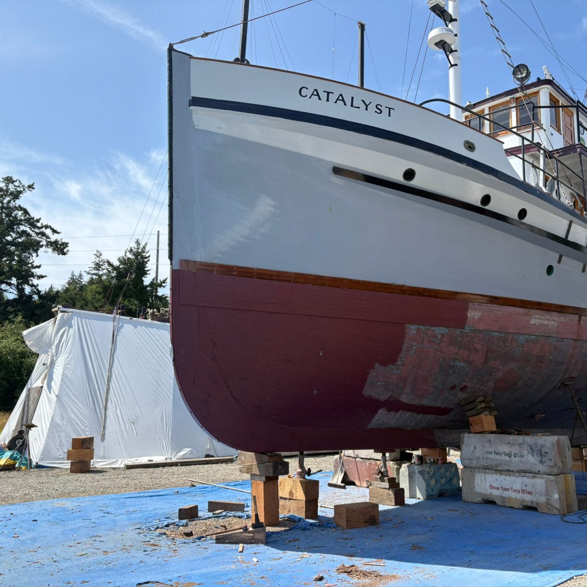 a ship on the side of a boat