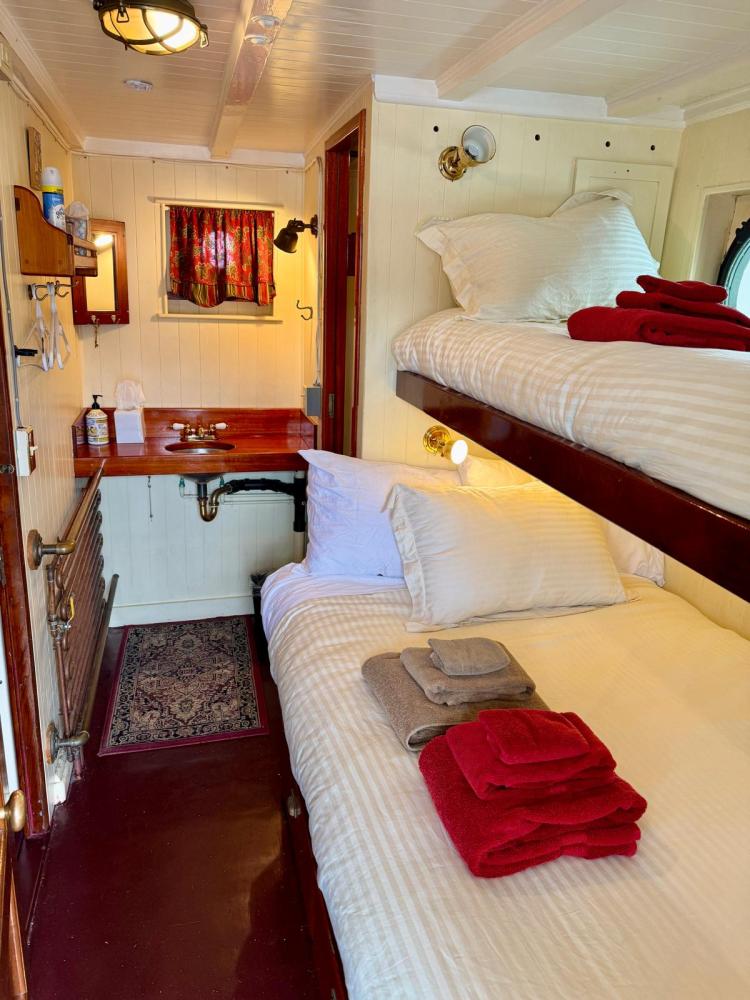 a double bed in a room