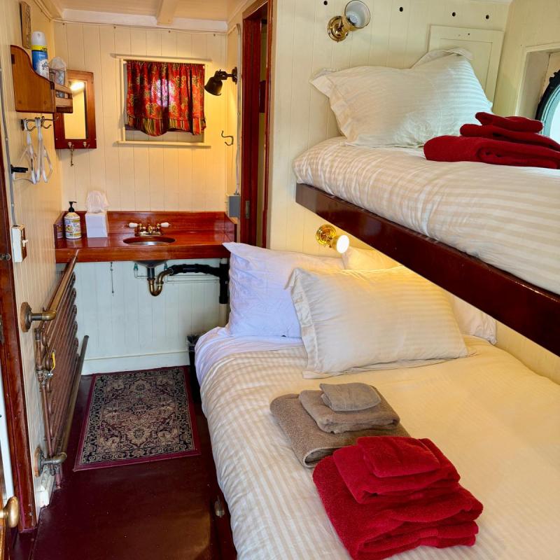 a double bed in a room