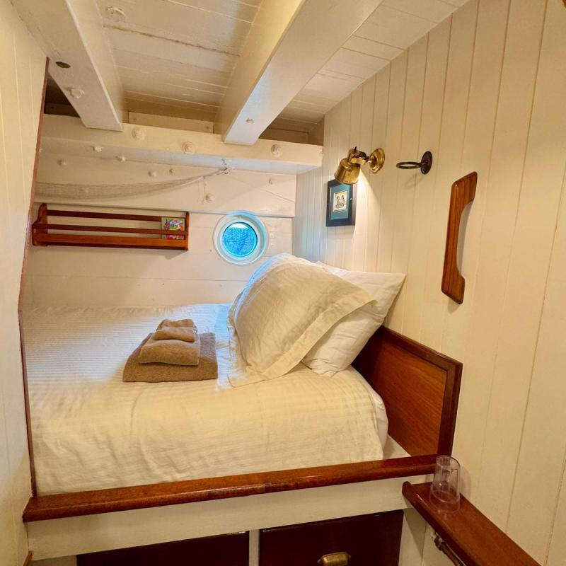 a double bed in a room